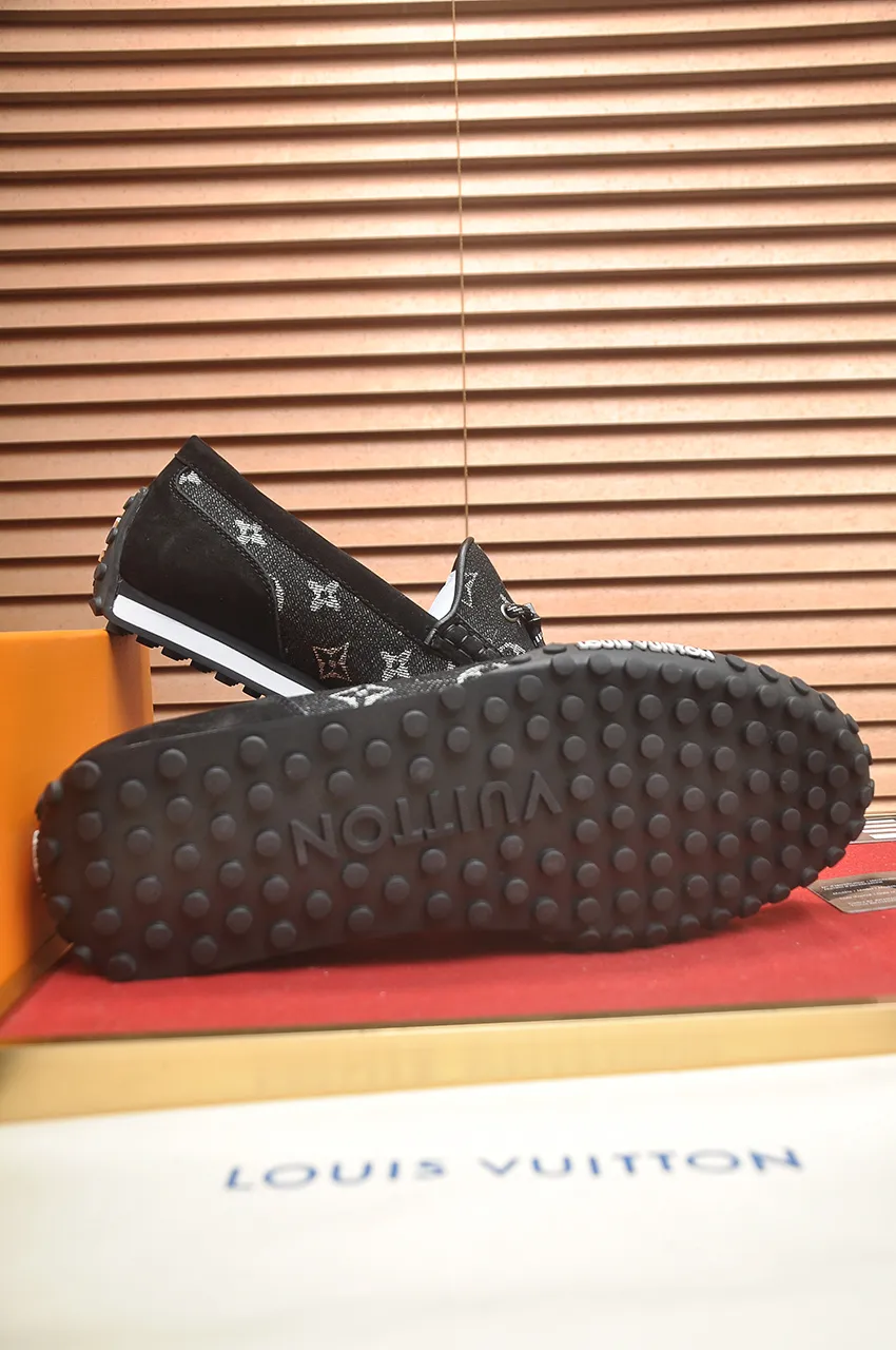 Men's men's shoes💰660💶[LOUIS VUITTON] (original order) new style🍀LV Louis Vuitton* - top version of LV classic beanie shoes! Made of imported original single cowhide, original leather side strips and wear-resistant rubber outsole! High quality products! Code number 39-45 (45 customized)